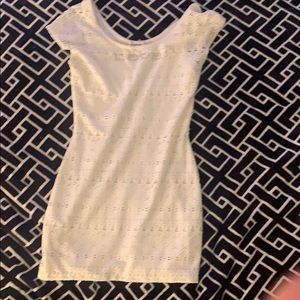 White BeBe dress.